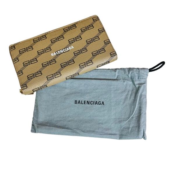 Balenciaga Unused Signature Continental Wallet BB Monogram Coated Canvas w/Dust - Picture 1 of 11